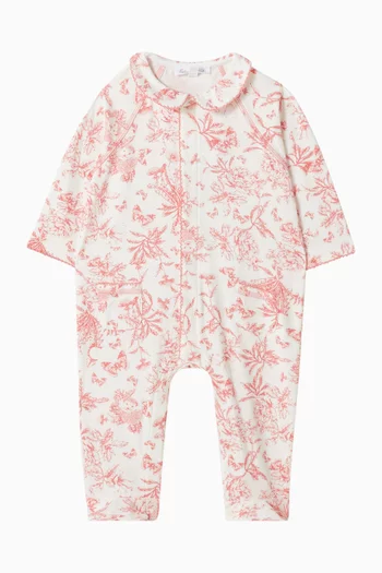 Graphic-print Sleepsuit in Cotton