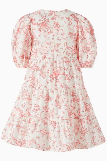 Ruffle Floral Dress in Cotton