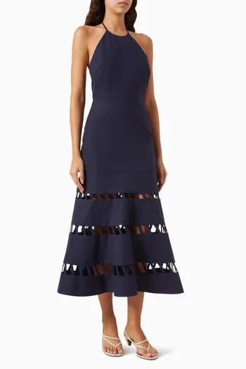 Janessa Cut-out Dress in Cotton Blend