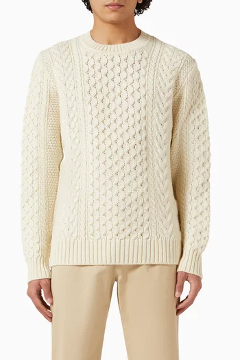 Cable Knit Sweater in Wool