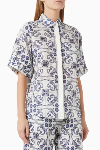 Bella Tile Shirt in Linen