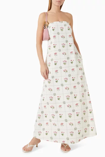 Alessia Maxi Dress in Crepe