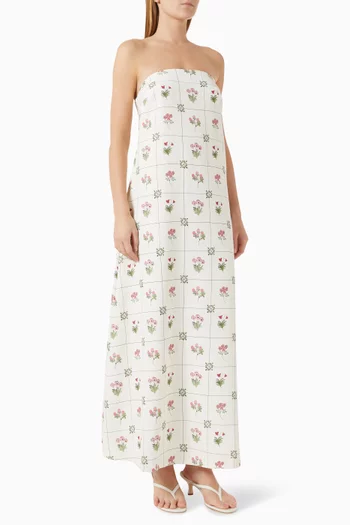 Alessia Maxi Dress in Crepe
