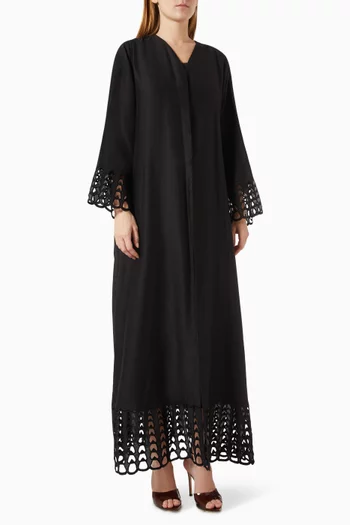 Embroidered Abaya in Cotton