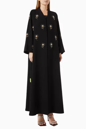 Embroidered Abaya in Polycrepe