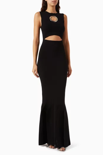 Cut-out Knit Dress