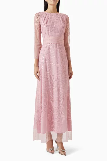 Sequin-embellished Dress in Tulle