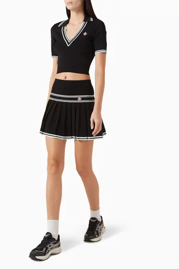 تنورة قصيرة بطيّات فيسكوز