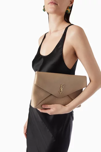 Large Cassandre Envelope Pouch in Lambskin Leather