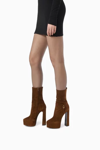 Nico Platform Boots in Suede