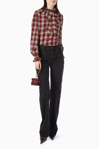 Poet Plaid Blouse in Silk