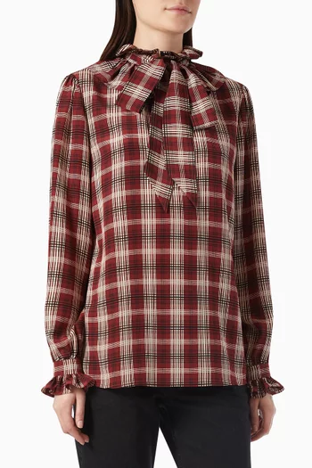 Poet Plaid Blouse in Silk