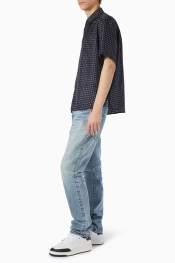 Square Print Shirt in Silk