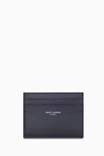 Logo Card Case in Leather