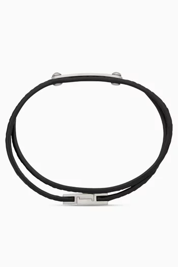 سوار بطبقتين جلد تيجوس ومعدن