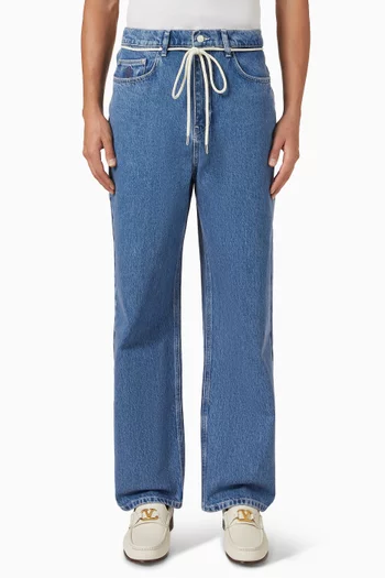 بنطال جينز بقصة فضفاضة دينم