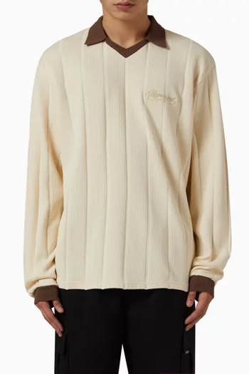 Retro Football T-shirt in Cotton Knit