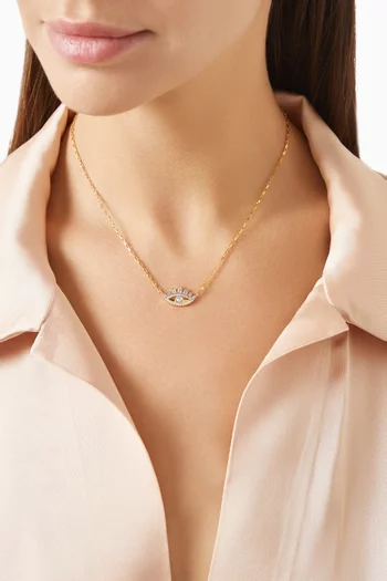 Heart Eyes Necklace in 24kt Gold-plated Silver