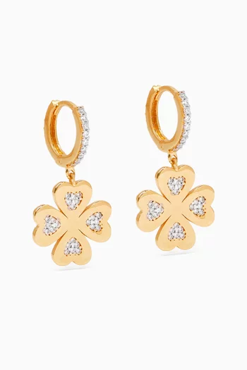 'Little Wishes' Drop Earrings in 24kt Gold-plated Silver