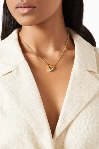 قلادة بي ماين فضة مطلية ذهب عيار 24