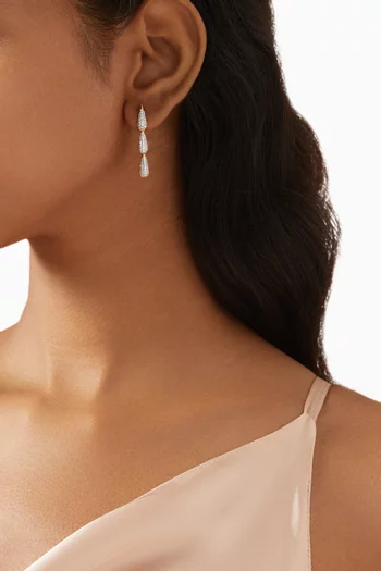 'All The Way' Drop Earrings in 24kt Gold-plated Silver