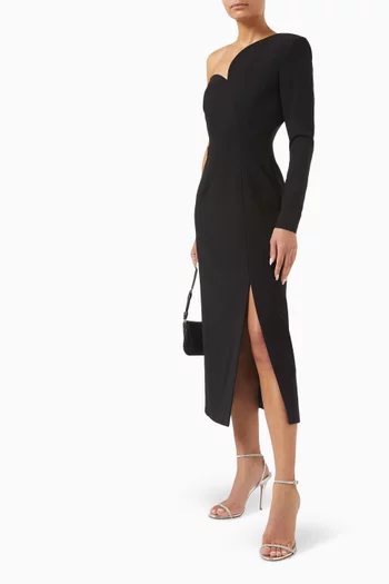 Zahrah Midi Dress in Crepe