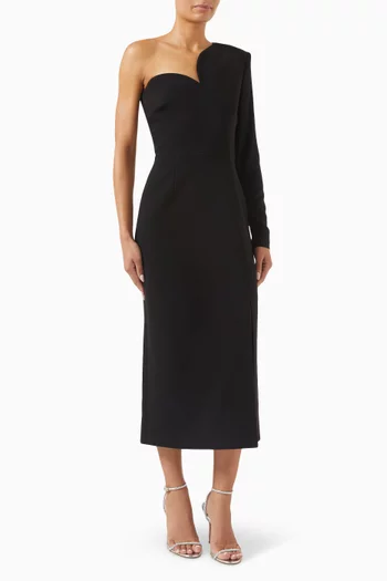 Zahrah Midi Dress in Crepe