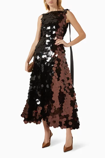 فستان ثاليس مطرز بترتر