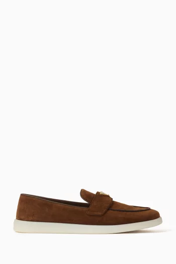 Logo Loafers in Suede