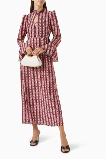 Madalena Maxi Dress in Silk Crepe De Chine