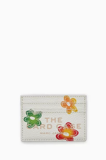 THE CARD CASE IN COW LEATHER WITH DAISY PRINT DETAILS AND TWO CARD SLOTS:Multi Colour:One Size|218527632