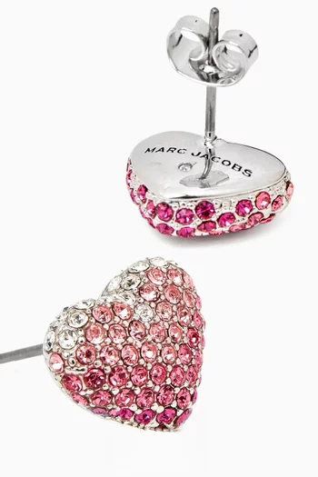 The Heart Balloon Earrings in Brass