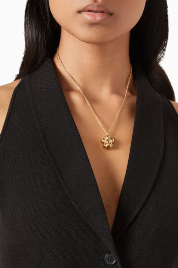 The Daisy Balloon Necklace in Brass