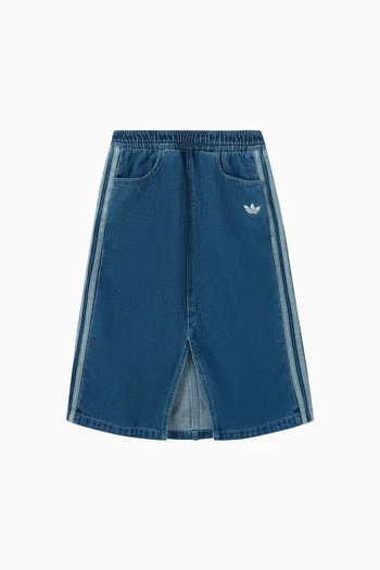 تنورة متوسطة الطول دينم