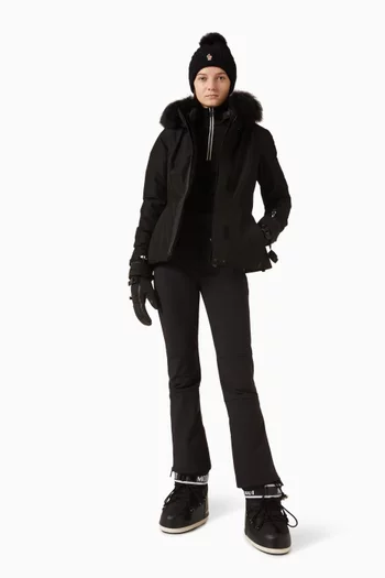 Laplance Shearling-trim Hooded Down Ski Jacket