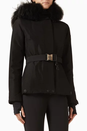 Laplance Shearling-trim Hooded Down Ski Jacket