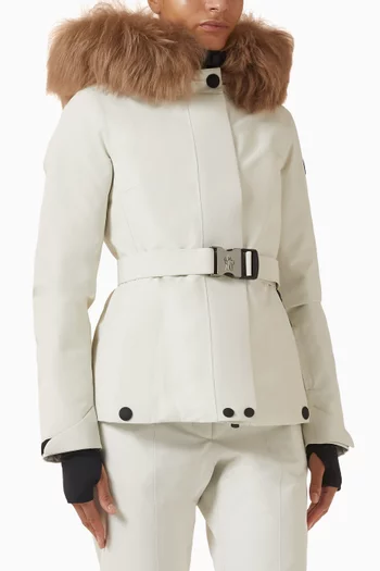 Laplance Shearling-trim Hooded Down Ski Jacket