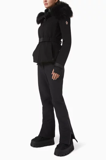 Bauges Hooded Shearling-trim Ski Down Jacket