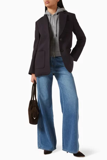 كنزة ديكي فضفاضة بغطاء رأس