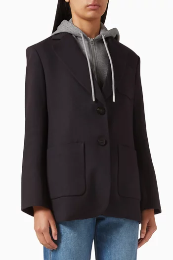 كنزة ديكي فضفاضة بغطاء رأس