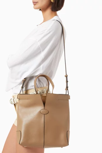 Small Di Folio Tote Bag in Leather