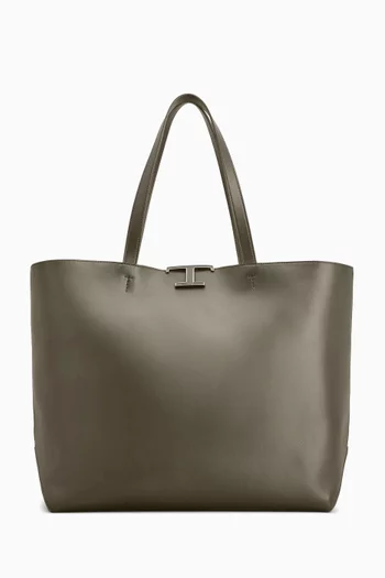 T Timeless Shopping Bag in Leather