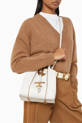 Mini T Timeless Shopping Bag in Leather