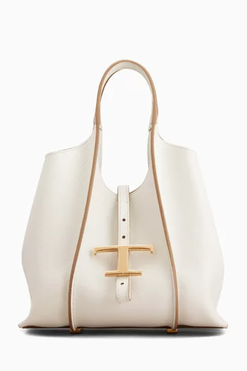Mini T Timeless Shopping Bag in Leather