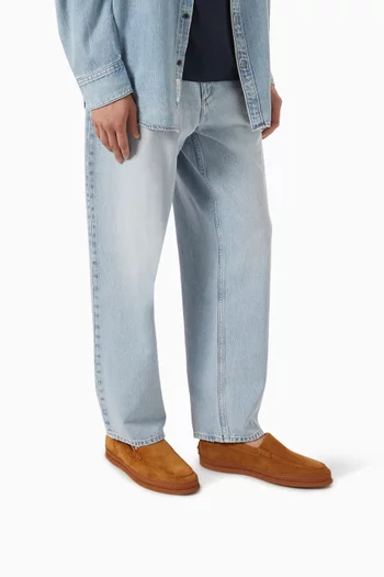 Pantofola Gomma Slip-on Loafers in Suede