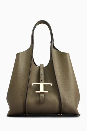 Mini T Timeless Shopping Bag in Leather