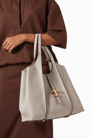 Medium T Timeless Shopping Bag in Leather