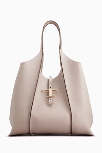 Medium T Timeless Shopping Bag in Leather