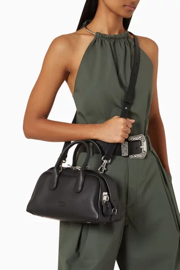 Small Darsena Top-handle Bag in Leather