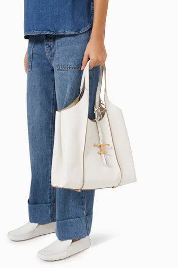 Medium T Timeless Shopping Bag in Leather